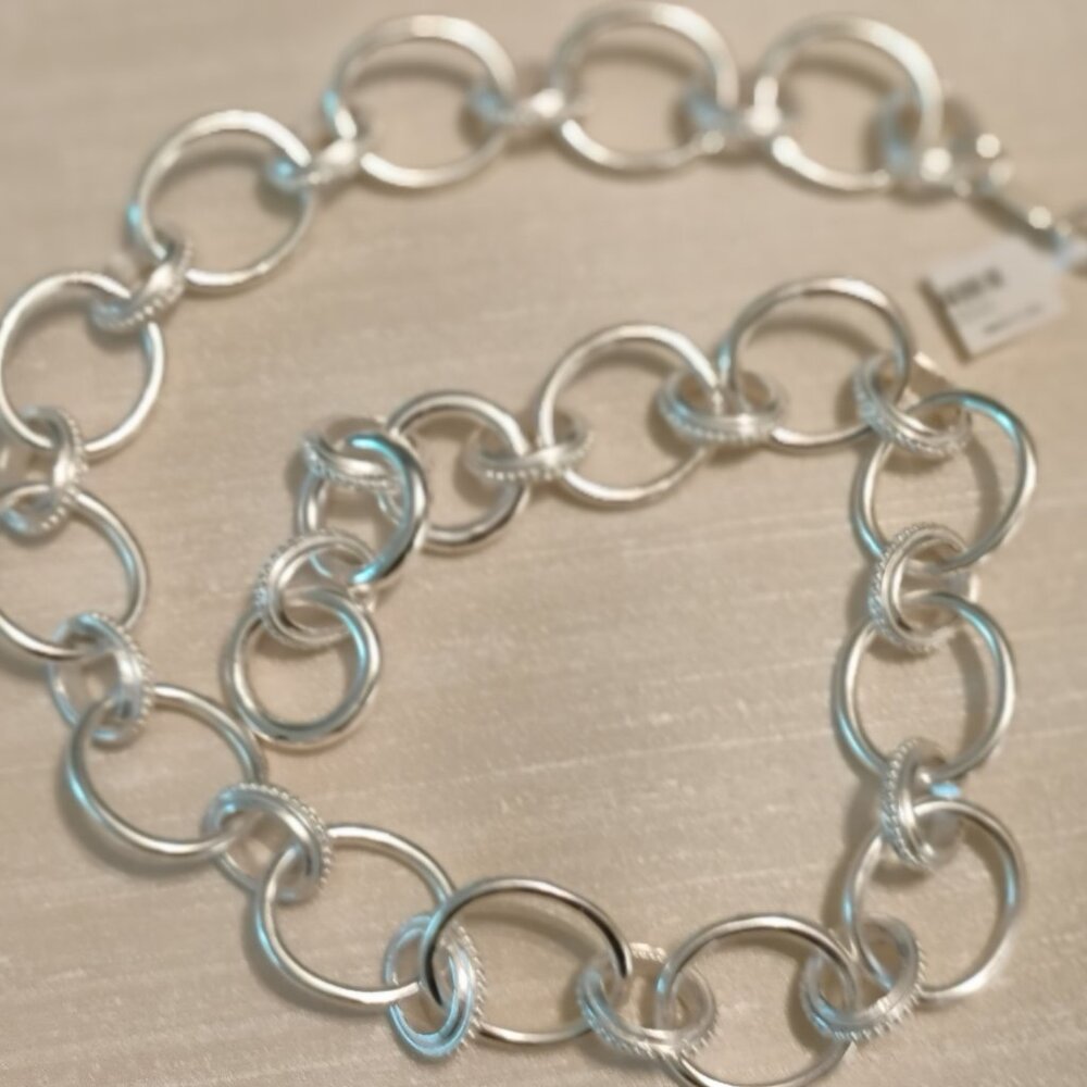 Julie Vos silver toned llink necklace